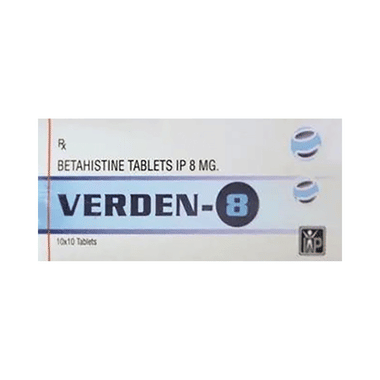 वरडेन 8mg टैबलेट