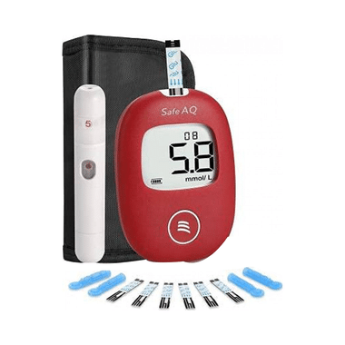 Sinocare Safe AQ Smart Glucometer With 10 Strip