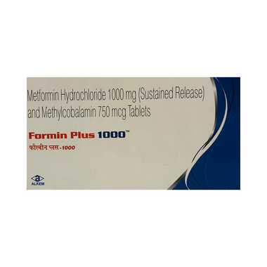 फोर्मिन प्लस 1000 टैबलेट एसआर