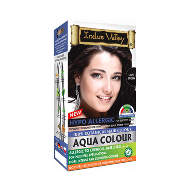 Indus Valley 100% Botanical Hair Aqua Colour Light Brown