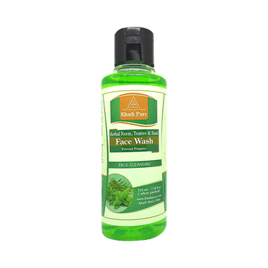 Khadi Pure Herbal Neem, Teatree & Basil Face Wash