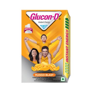 Glucon-D With Glucose, Calcium, Vitamin C & Sucrose | Nutrition Booster Mango Burst