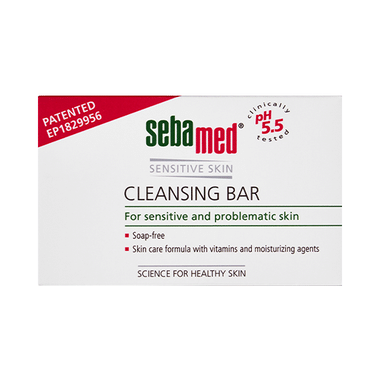 Sebamed Cleansing Bar With Vitamins For Sensitive Skin | Soap Free