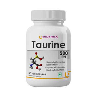 Biotrex Taurine 500mg Veg Capsule