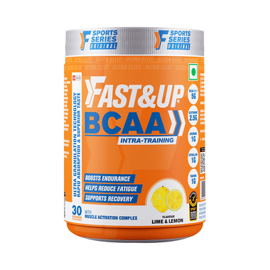 Fast&Up BCAA 2:1:1 (Leucine, Isoleucine & Valine) | For Lean Muscles & Recovery | Flavour Lime-Lemon