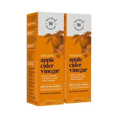 Wellbeing Nutrition Organic Apple Cider Vinegar  | 2X the 'Mother' (500ml Each)