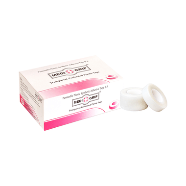 Medigrip Transparent Perforated Plastic Tape 1.25cm X 9.1m