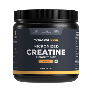 Nutrabay Gold Micronized Creatine Monohydrate Powder Orange