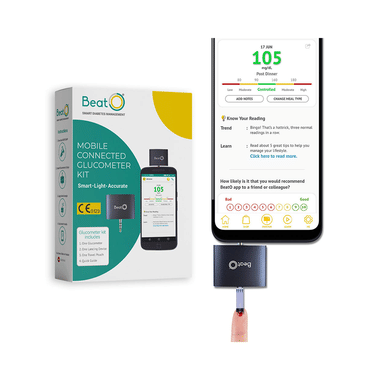 <span style='color:#626A7A'>BeatO Smart Glucometer Kit with 20 Strips</span>