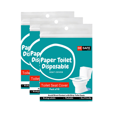 Be Safe Forever Disposable Paper Toilet Seat Cover (10 Each) Blue