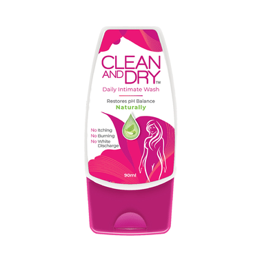 Clean And Dry Feminine Intimate Wash Enriched With Aloevera & Mint Oil