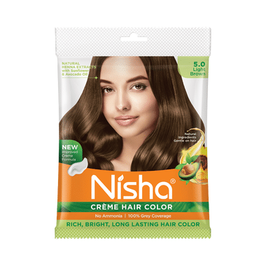 Nisha Creme Hair Color Light Brown