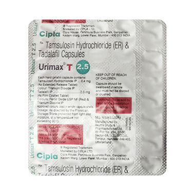 Urimax T 2.5 Capsule ER Urimax T 2.5 Capsule ER