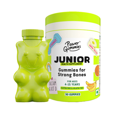 Power Gummies 4-15 Years Junior Health Supplement Gummies For Strong Bones