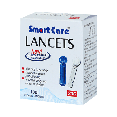 Smart Care Lancets Needle Flat Lancets (Only Lancets) Blue