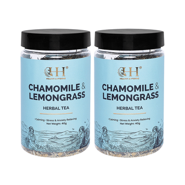 Healthy & Hygiene Chamomile & Lemongrass Herbal Tea (40gm Each)