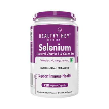 HealthyHey Nutrition Selenium+Natural Vitamin E Vegetable Capsule