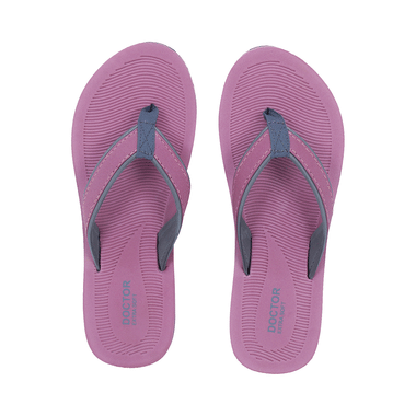 Doctor Extra Soft D 4 Women's Slippers with Bounce Back Technology Orthopaedic and Diabetic MCR Anti-skid Cushion Comfort Move Grey 6
