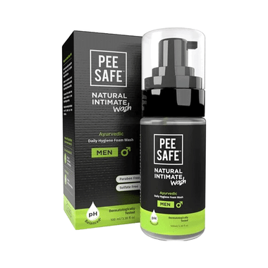 Pee Safe Natural Ayurvedic Intimate Foam Wash For Men | Paraben & Sulphate-Free