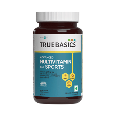 TrueBasics Advanced Multivitamin For Sports With Amino Acids & Antioxidants | For Immunity, Strength & Recovery | Tablet