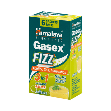 Himalaya Gasex Fizz | | Digestive Wellness| Provides Relief From Acidity & Gas (5gm Each) Jaljeera