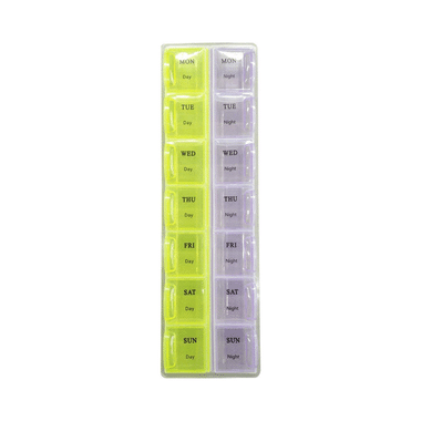 Krivish Premium Quality 14 Compartment Pill Reminder Day And Night