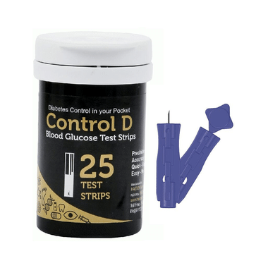Control D Combo Pack Of 25 Test Strips And 25 Lancets