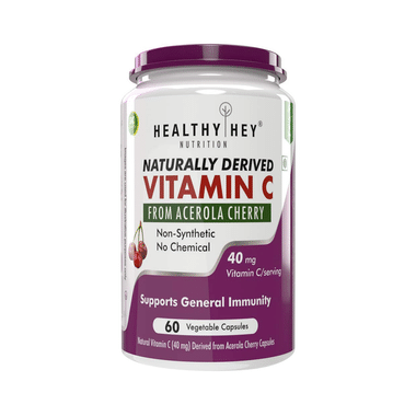 HealthyHey Nutrition Naturally Derived Vitamin C 40mg Vegetable Capsule