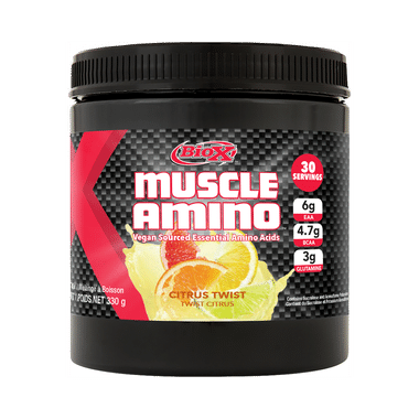 BioX Citrus Muscle Amino Vegan Sourced Essential Amino Acids Powder