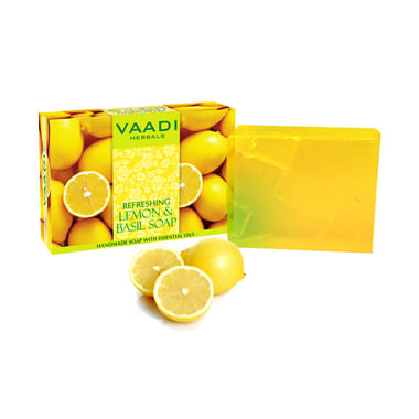 Vaadi Herbals Refreshing Lemon And Basil Soap