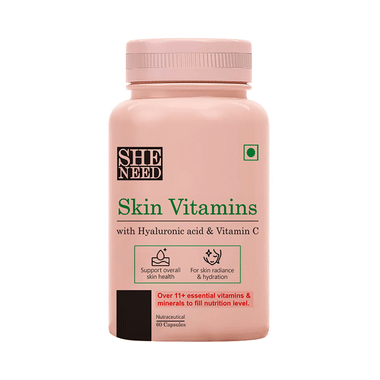 SheNeed Skin Vitamins with Hyaluronic Acid & Vitamin C Capsule