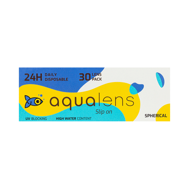 Aqualens 24H Contact Lens With High Water Content & UV Protection Optical Power -2.25 Transparent Spherical