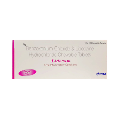 Lidocam Chewable Tablet Sugar Free