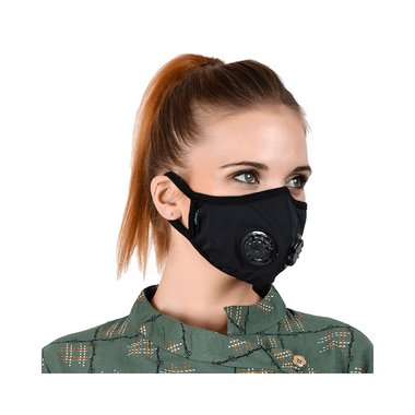 Advind Healthcare Military Grade N99 Mask With 2 Valves Large Black