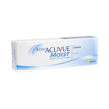 1Day Acuvue Moist With Lacreon Contact Lens Optical Power -2.5 Transparent Spherical