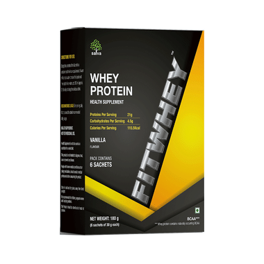 Fitwhey Whey Protein Sachets (30gm Each) Vanilla