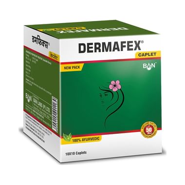 Ban Labs Dermafex Caplet| Ayurvedic Skin Care, Helps In Acne & Pimples| Dull Dry Skin Caplet