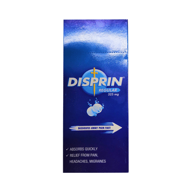 Disprin  Regular 325mg Effervescent Tablet | For Fast Relief From Pain, Headaches & Migraines
