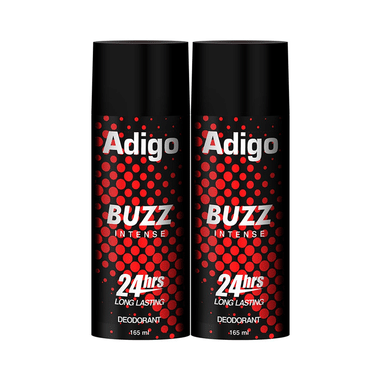 Adigo Buzz Intense 24hrs Long Lasting Deodorant (165ml Each)