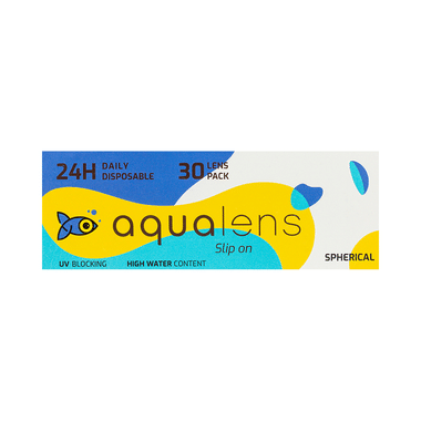 Aqualens 24H Contact Lens With High Water Content & UV Protection Contact Lens Optical Power -5 Transparent Spherical