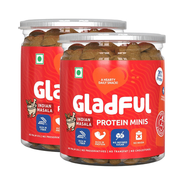 Gladful Protein Minis Cookie (150gm Each) Indian Masala