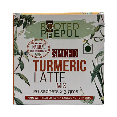 Rooted Peepul Spiced Turmeric Latte Mix Sachet (3gm Each)