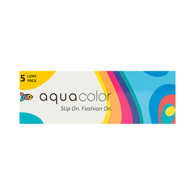 Aquacolor Daily Disposable Colored Contact Lens With UV Protection Optical Power -0.5 Icy Blue