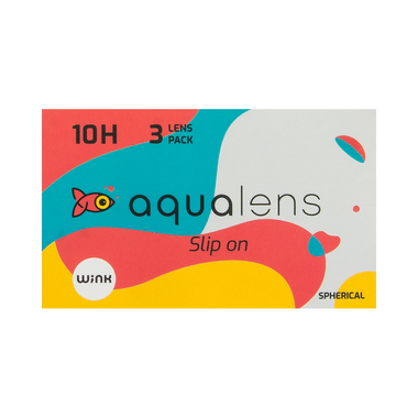 Aqualens 10H Monthly Disposable Contact Lens With UV Protection Optical Power -2.5 Transparent Spherical