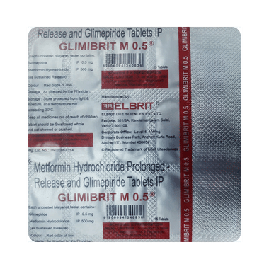 <span style='color:#626A7A'>Glimibrit M 0.5 Tablet PR</span>