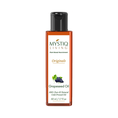 Mystiq Living Grapeseed For Hair, Face And Skin | Cold Pressed, 100% Pure And Natural Oil