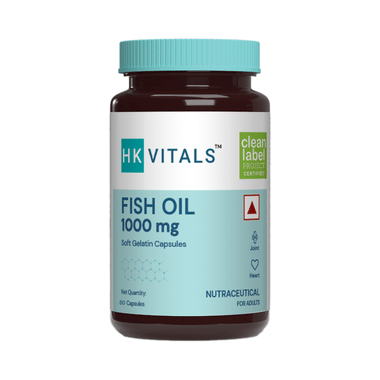 Healthkart HK Vitals Fish Oil 1000 Mg For Joint & Heart Health | Soft Gelatin Capsule