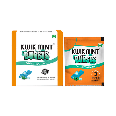 Kwik Mint Bursts Strip (120 Each) Cool Spearmint