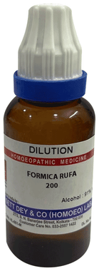 Sett Dey Formica Rufa Dilution 200 Sett Dey Formica Rufa Dilution 200
