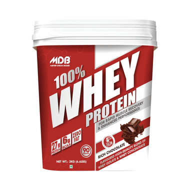 MDB Master Dream Bodies 100% Whey Protein Powder Rich Chocolate